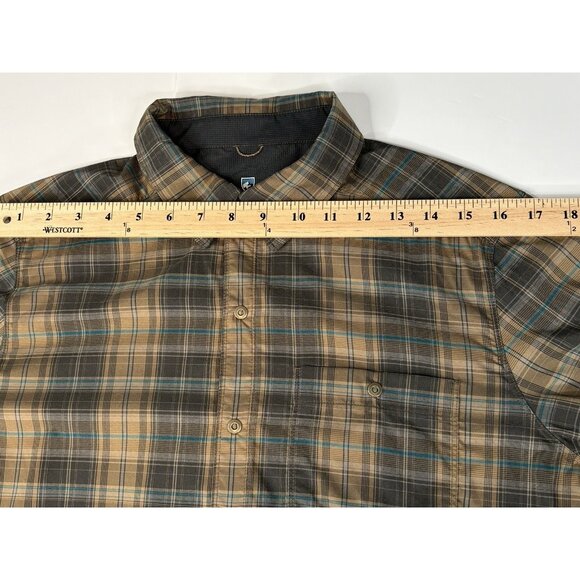Kuhl Response Lite Button Down Full Snap Shirt Men’s Small Brown Outdoor - Picture 15 of 16